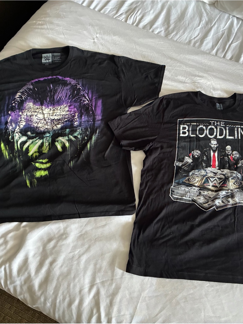 WWE Jeff Hardy & The Bloodline T-Shirt Bundle 2-Pack Wrestling Adult XXL